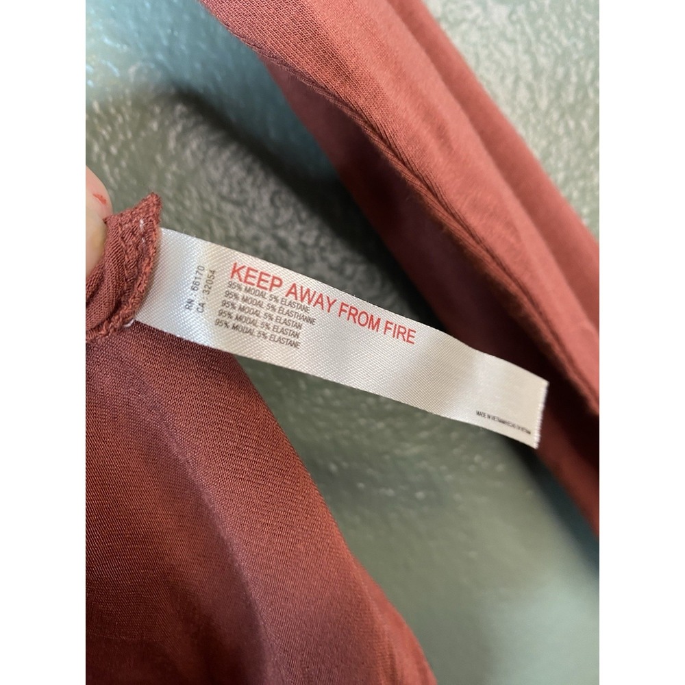 Free People Intimately Shirt Womens Large Rust Color Pajamas Sleep Shirt PJs - Picture 4 of 4